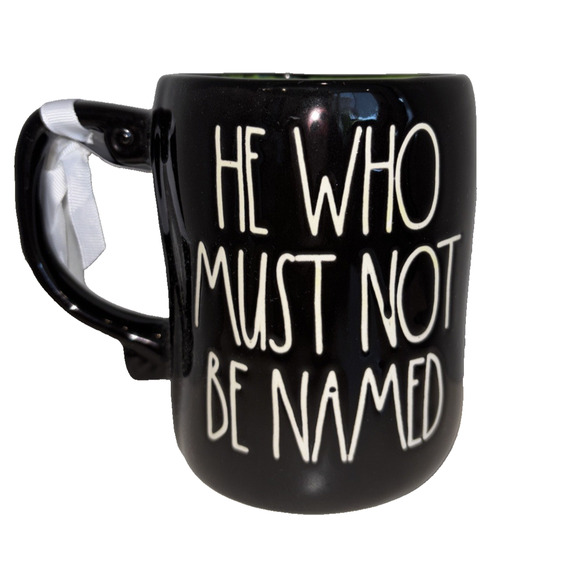 Rae Dunn Harry Potter Dark Mark He Who Must Not Be Named Black Coffee Mug NEW - Picture 1 of 3